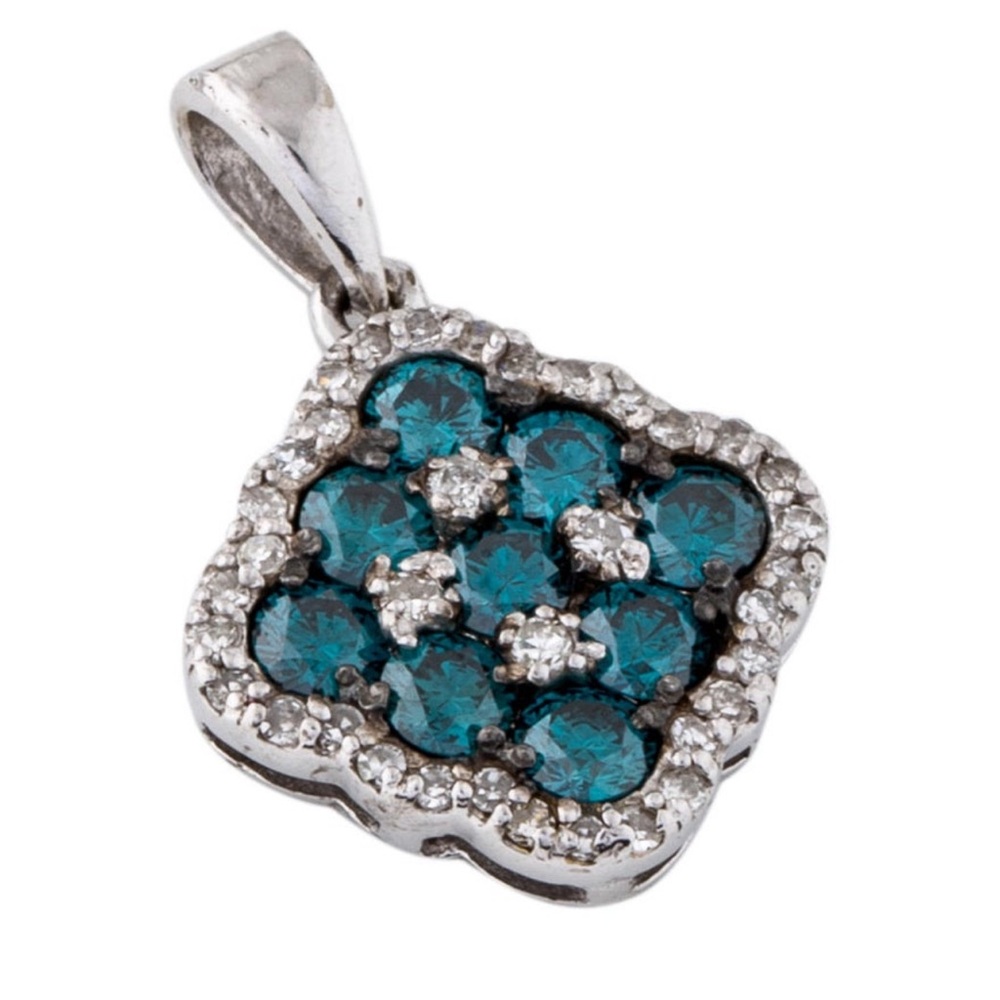 Effy/ BH blue diamond pendant and 14k Gold necklace